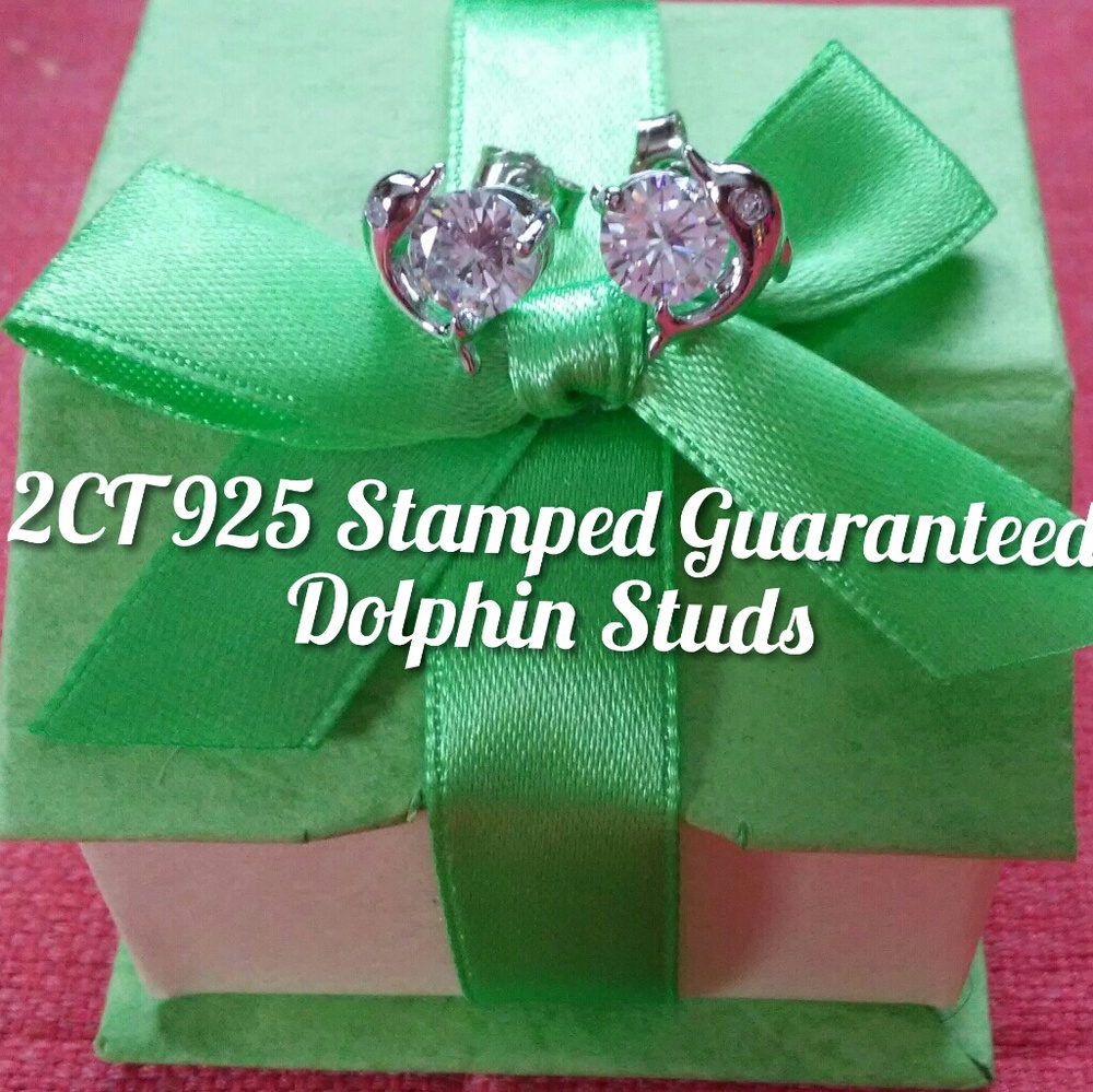 925 Dolphin 2 CT Studs